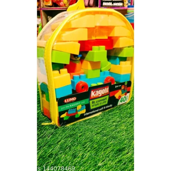 40_Pcs Set Blocks | Plastic | Educational Kids Collections>Toys | 3+ Years - Image 3