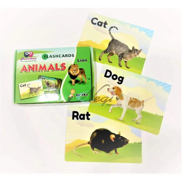 Flash Card-Animal | Plastic | Educational Kids Collections>Toys | 6+ Months - Image 3