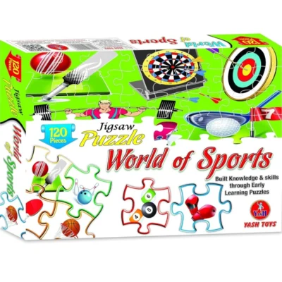 120_Pcs Jigsaw Puzzle World Of Sports| Cardboard | Educational Kids Collections>Toys | 4+ Years