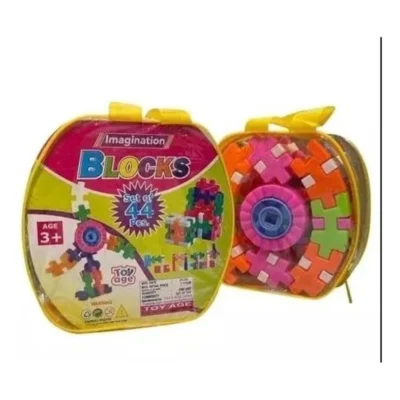 44_Pcs Set Imagination Puzzle Block Set | Plastic | Educational Kids Collections>Toys | 3+ Years