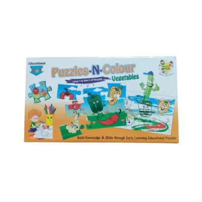 2 In 1 Puzzle & Colors Vegetable |   Cardboard  |   Educational Kids Collections>Toys| 3+ Years