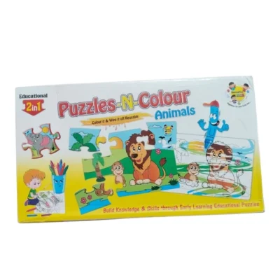 2 In 1 Puzzle & Colors Animal |   Cardboard  |   Educational Kids Collections>Toys| 3+ Years