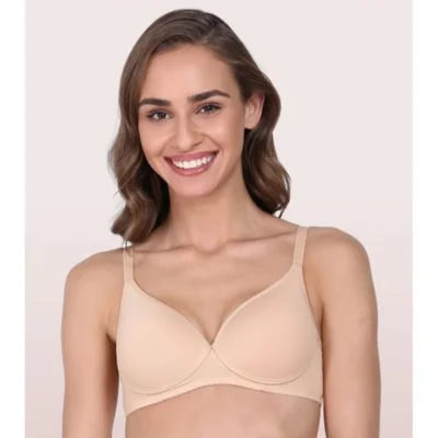 Enamor A039 Women's Cotton Non-Wired & Medium Coverage T-Shirt Bra (Skin)