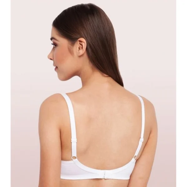 Enamor A042 Women's Cotton Everyday Non Padded And Wirefree Bra (White) - Image 3