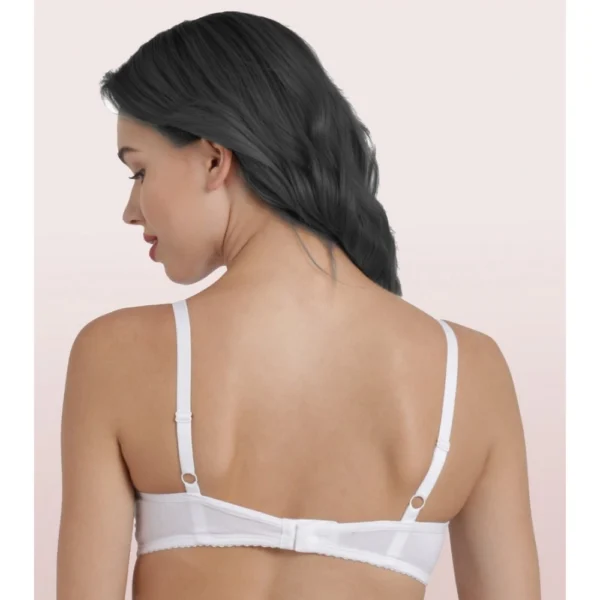 Enamor A039 Women's Cotton Non-Wired & Medium Coverage T-Shirt Bra (White) - Image 4