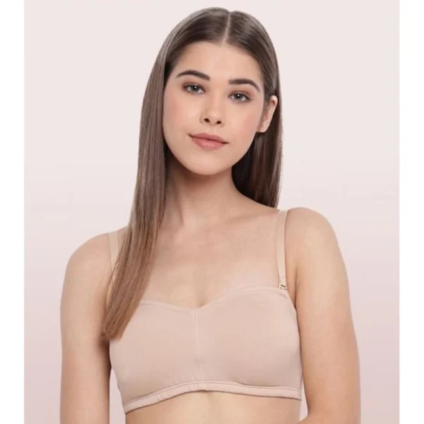 Enamor A019 Women's Cotton Strapless Bra (Skin) - Image 2