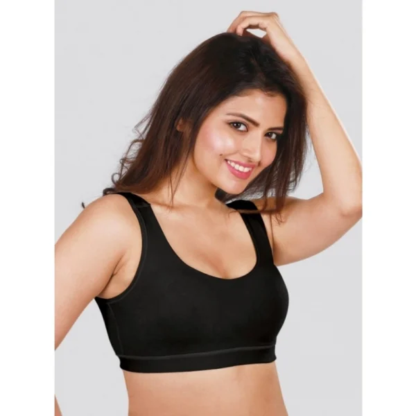 Dermawear SB-1104 Women's 4D Stretch Sports Bra (Black) - Image 4