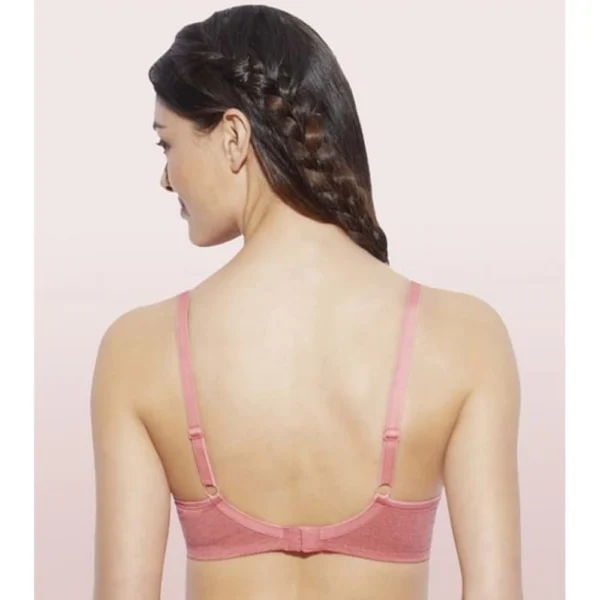 Enamor A042 Women's Cotton Everyday Non Padded And Wirefree Bra (Tomato-Melange) - Image 2