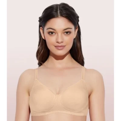 Enamor A042 Women's Cotton Everyday Non Padded And Wirefree Bra (Skin)