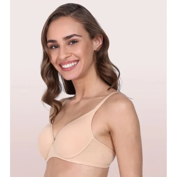 Enamor A039 Women's Cotton Non-Wired & Medium Coverage T-Shirt Bra (Skin) - Image 5