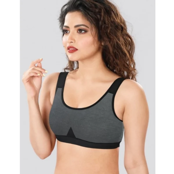 Dermawear SB-1103 Women's 4D Stretch Sports Bra (Dark-Grey) - Image 4