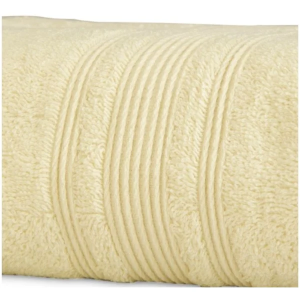 Cotton Solid Bath Towels (Cream, Size: 35x71 In) - Image 2