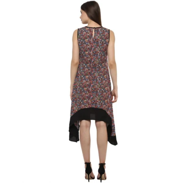Women's Polyester Printed Sleeveless Knee-Length Dress (Multicolor) - Image 7