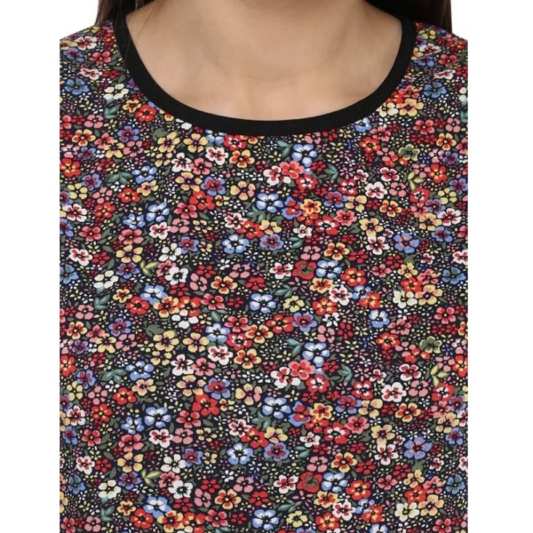 Women's Polyester Printed Sleeveless Knee-Length Dress (Multicolor) - Image 2