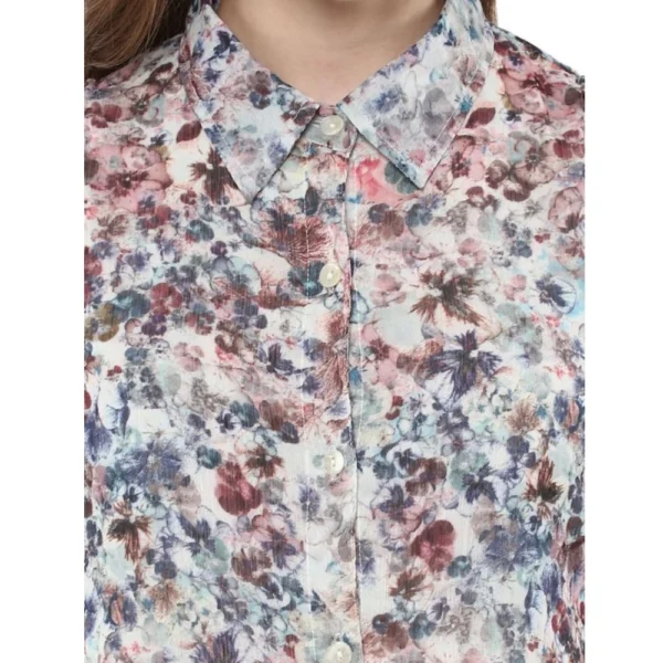 Women's Polyester Chiffon Printed Sleeveless Dress (Multicolor) - Image 2