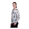 Women's Polyester Printed Long Sleeves Standard Length Shirt (White) - Image 2
