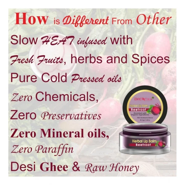 Unisex Herbal Dark And Chapped Lips Beetroot Lip Balm Pack Of 2  (20gm) - Image 2