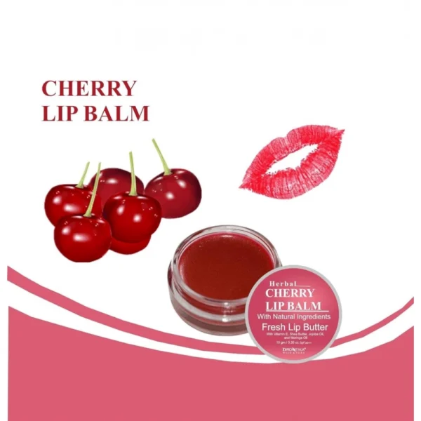 Unisex Herbal Dark And Chapped Lips Cherry Lip Balm (10gm) - Image 2