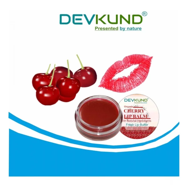 Unisex Herbal Dark And Chapped Lips Cherry Lip Balm (10gm) - Image 3