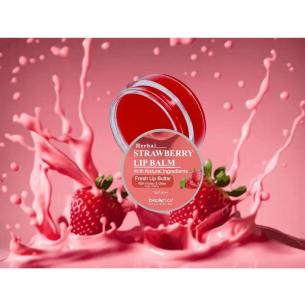 Unisex Herbal Dark And Chapped Lips Cherry & Strawberry Lip Balm Pack Of 2  (10gm) - Image 2