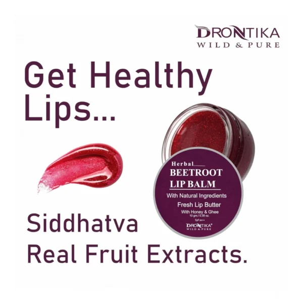 Unisex Herbal Dark And Chapped Lips Beetroot Lip Balm (10gm) - Image 2