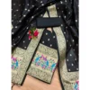 Women's Banarasi Silk Printed Unstitched Salwar Suit Material With Dupatta (Black, 3Mtrs) - Image 4