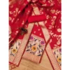 Women's Banarasi Silk Printed Unstitched Salwar Suit Material With Dupatta (Red, 3Mtrs) - Image 3
