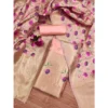 Women's Banarasi Silk Printed Unstitched Salwar Suit Material With Dupatta (Peach, 3Mtrs) - Image 2