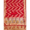 Women's Banarasi Silk Printed Unstitched Salwar Suit Material With Dupatta (Red, 3Mtrs) - Image 4