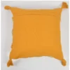 Cotton Tufted Cushion Pillow Cover 16x16 Inch Pack of 2 (Yellow White) - Image 3