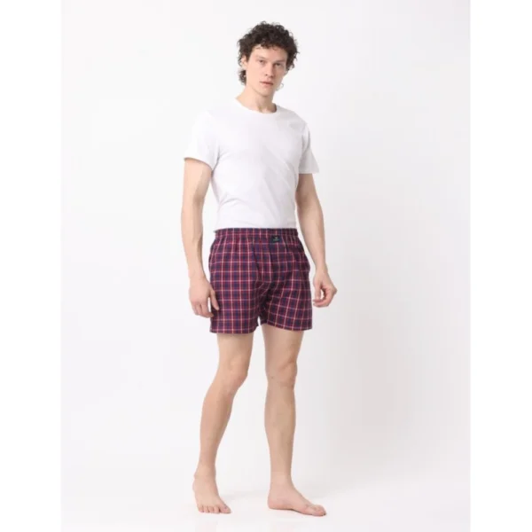 Pack_of_2 Men's Polycotton Checked Boxer Shorts (Multicolor) - Image 4