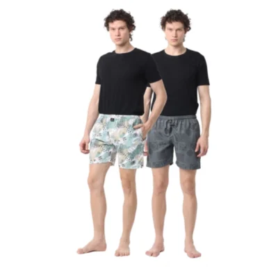 Pack_of_2 Men's Polycotton Printed Boxer Shorts (Multicolor)
