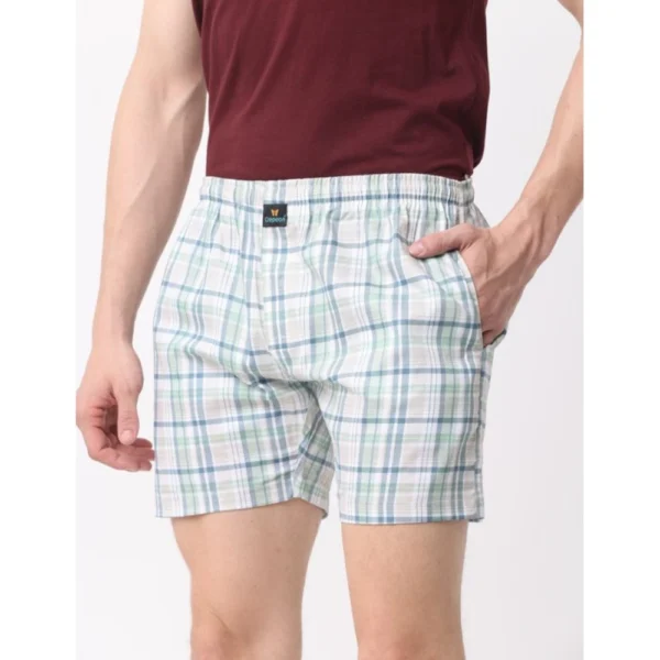 Pack_of_2 Men's Polycotton Checked Boxer Shorts (Multicolor) - Image 5