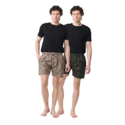 Pack_of_2 Men's Polycotton Printed Boxer Shorts (Multicolor)