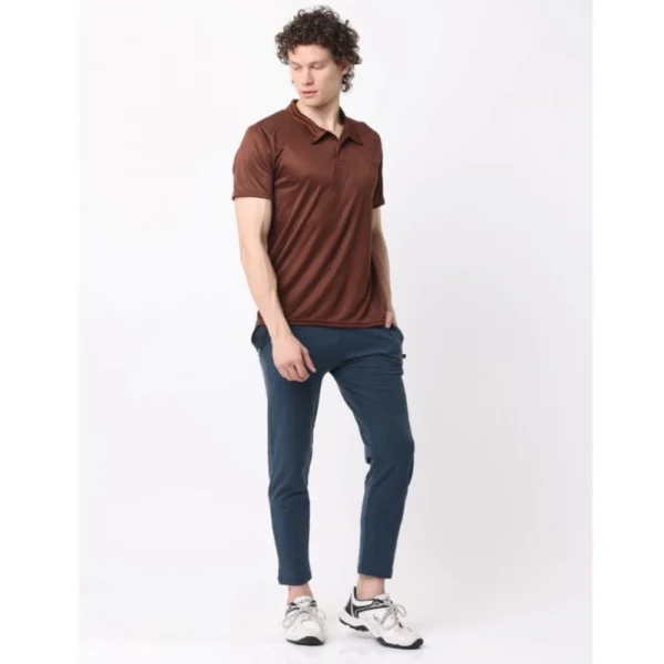 Pack of 2 Men's Casual Cotton Blend Solid Short Sleeve Tshirts (Multicolor) - Image 4