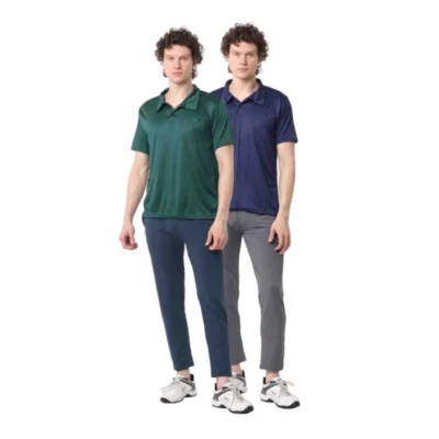 Pack of 2 Men's Casual Cotton Blend Solid Short Sleeve Tshirts (Multicolor)