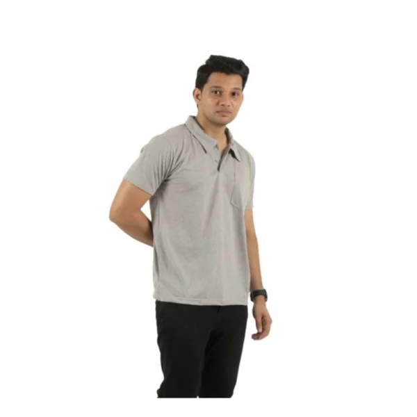 Pack of 2 Men's Casual Cotton Solid Short Sleeve Tshirts (Multicolor) - Image 3