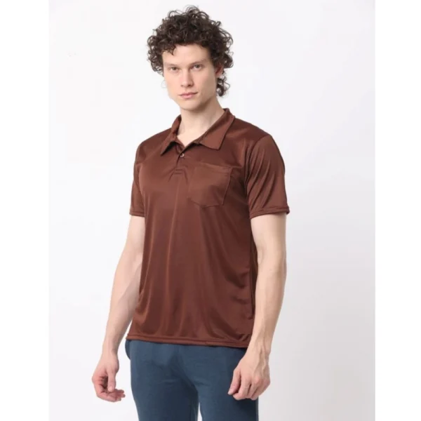 Pack of 2 Men's Casual Cotton Blend Solid Short Sleeve Tshirts (Multicolor) - Image 5