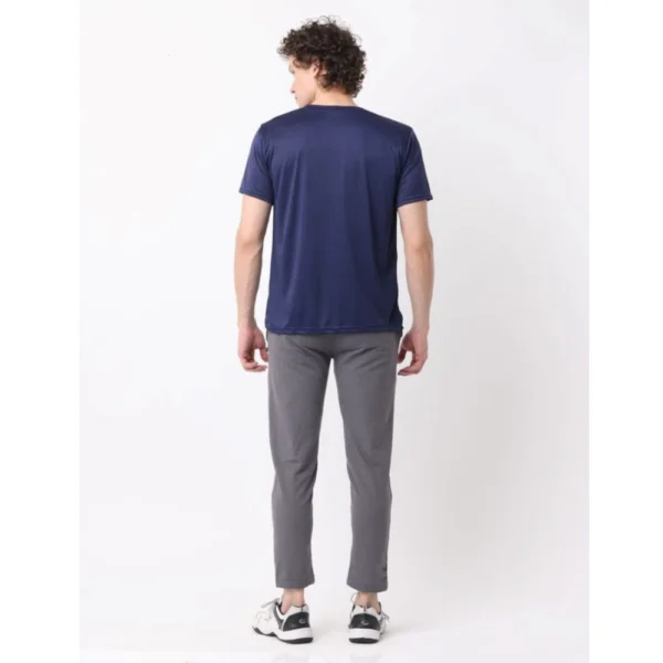 Pack of 2 Men's Casual Polyester Blend Solid Short Sleeve Tshirts (Multicolor) - Image 5