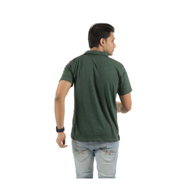 Pack of 2 Men's Casual Cotton Solid Short Sleeve Tshirts (Multicolor) - Image 5