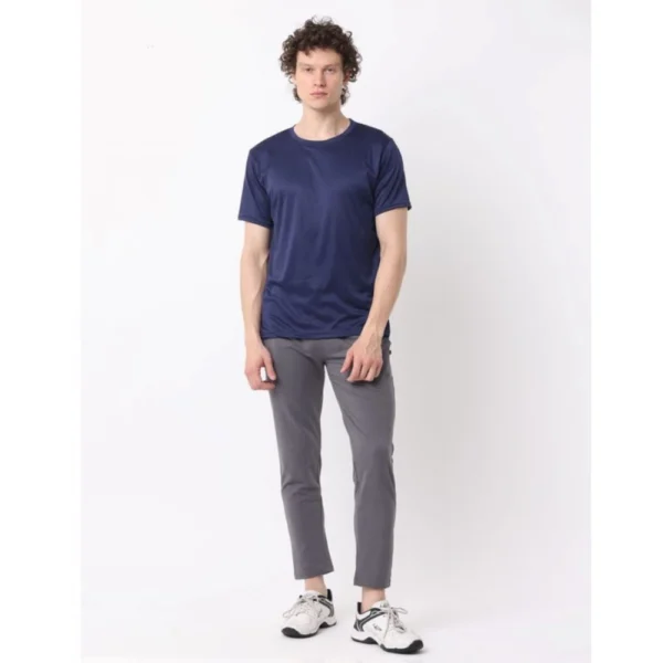 Pack of 2 Men's Casual Polyester Blend Solid Short Sleeve Tshirts (Multicolor) - Image 6