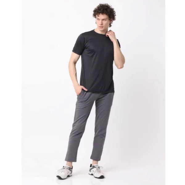 Pack of 2 Men's Casual Polyester Blend Solid Short Sleeve Tshirts (Multicolor) - Image 5
