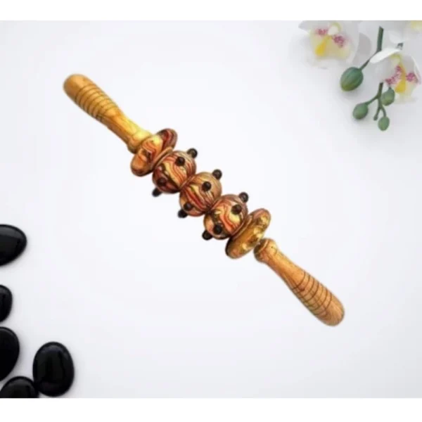 Wood wheel Roller Gym Massage Roller (Wood) - Image 3