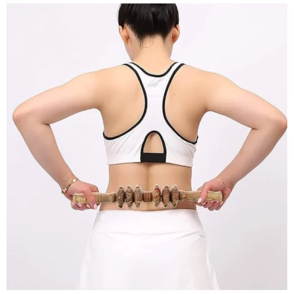 Wood 7 Wheel Roller Gua Sha Gym (Wood) - Image 3