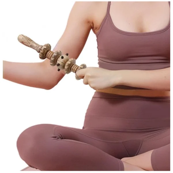 Wood 7 Wheel Roller Gua Sha Gym (Wood) - Image 2