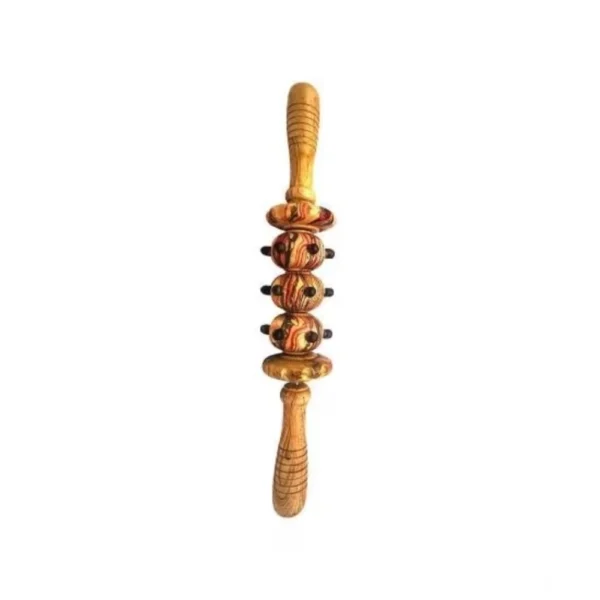 Wood wheel Roller Gym Massage Roller (Wood)
