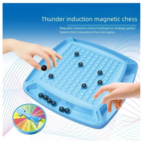 Plastic Magnetic Chess Games with Stones (Blue) - Image 3