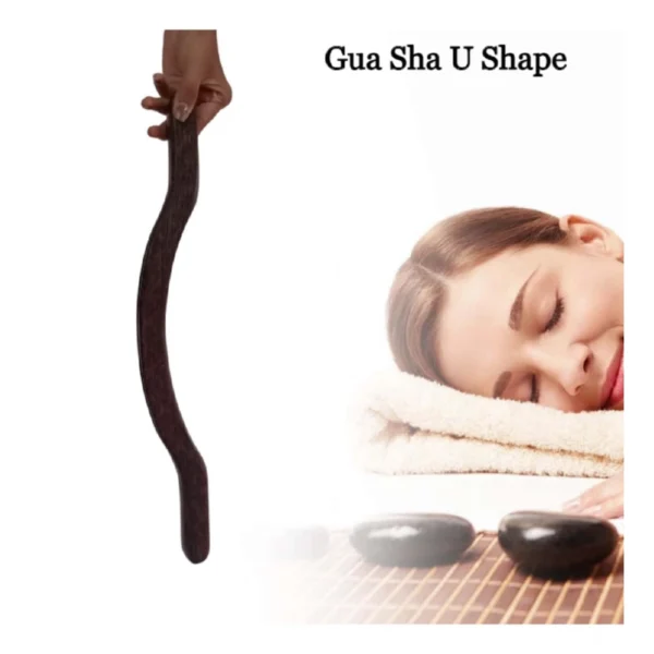 Wood U Shape Massage Tools (Brown) - Image 3
