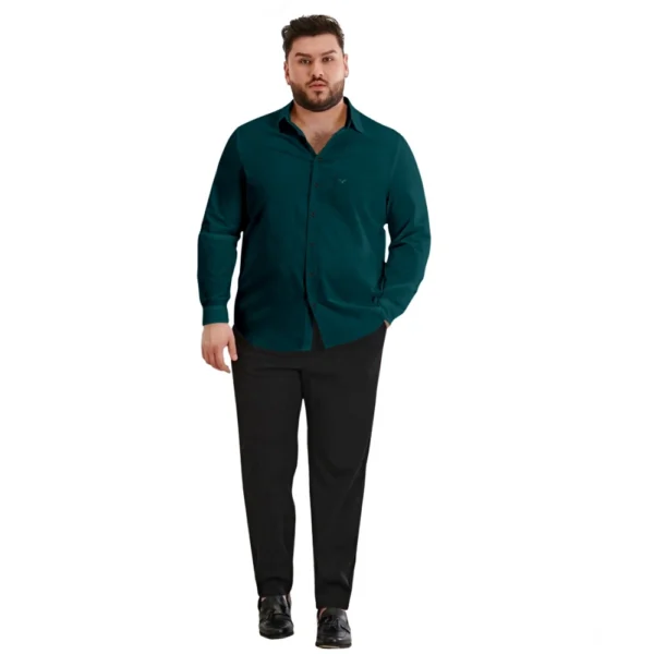 Mens Casual Cotton Solid Full Sleeve Shirt (Rama) - Image 3