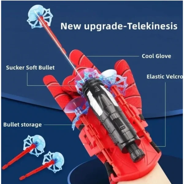 Rubber Spider Web Shooters Toy for Kids (Red) - Image 2